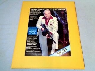 Machine Gun Lou Butera Billiard Champ Hand Signed Color Bio/ad Poster With Mat
