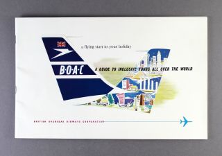 Boac Inclusive Tours Brochure B.  O.  A.  C.  1959 Airline Route Map Cabin Pics