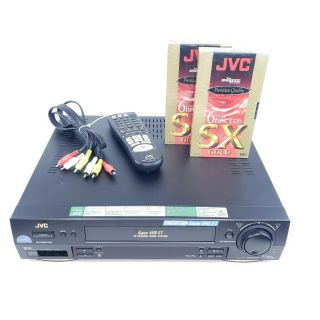 Jvc Hr - S4500u S - Vhs Recorder Et Hi - Fi Vcr W/remote,  Cables And Tapes