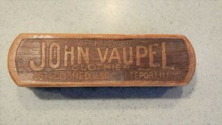 John Vaupel Clothier Advertising Clothes Brush Freeport,  Ill Il Illinois C 1910
