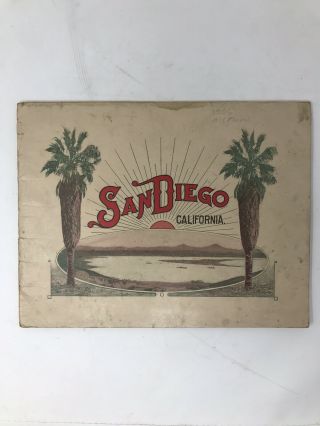 Antique 1906 Photo Album Souvenir Book Of San Diego And Vicinity California
