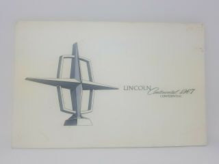 1967 Lincoln Continental Confidential Portfolio For Dealers