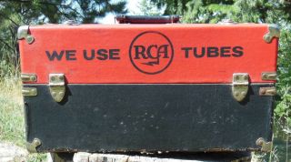 Old Rca Color Tv Tube Repair Box Technician Case W/ Aluminum Tray - Mid - Century