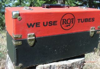 old RCA Color TV Tube Repair Box Technician Case w/ Aluminum Tray - Mid - Century 2
