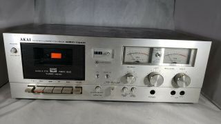 Akai Gxc - 725d Three Head Stereo Cassette Deck.  Needs Belts Please Read