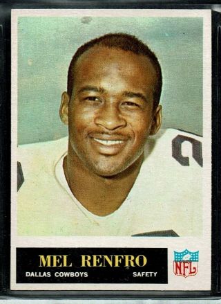 1965 Philadelphia Football Dallas Cowboys Mel Renfro Rookie Card Rc Hof 53 Ex,