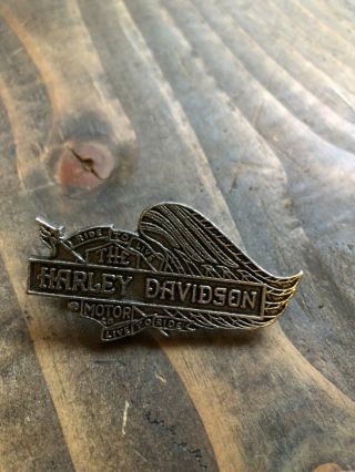 Vintage Official Harley Davidson Live To Ride Pin Ride To Live Wings Pin
