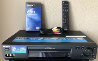Sony Slv - N77 Hi - Fi Stereo 4head Vcr/vhs Player Recorder Awesome
