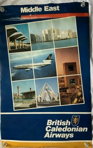 British Caledonian Airways Middle East Poster