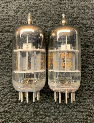 2 NOS Matched RCA 12AY7 Audio Tubes USA 1960 2