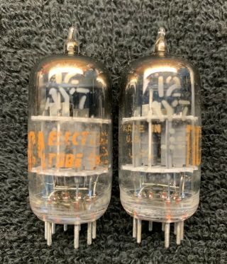 2 NOS Matched RCA 12AY7 Audio Tubes USA 1960 3