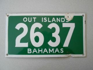 Bahamas Out Islands License Plate