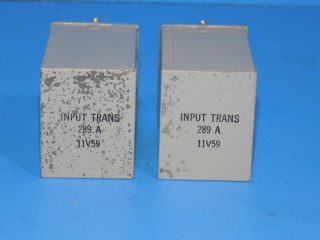 Pair Western Electric 289a Input Transformers From 1959 - Diy Tube Amp Building