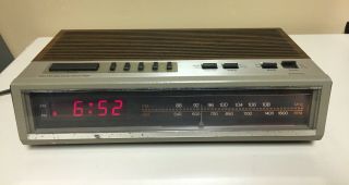 Vintage Jc Penney Am/fm Stereo Electronic Alarm Clock Model 680 - 3786 Vgc