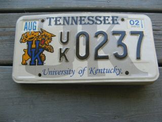 2002 Tennessee License Plate Graphic Kentucky Ky School College University 0237