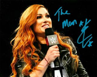 Wwe Becky Lynch The Man Hand Signed Autographed 8x10 Wrestling Photo With 7