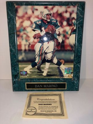 Dan Marino Miami Dolphins Signed Plaque Mounted Memories