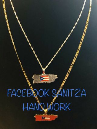 Set Of 2 Puerto Rico Necklaces - Cadenas De Puerto Rico