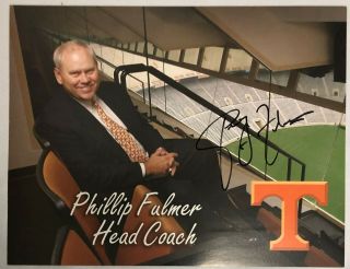 University Of Tennessee Ut Vols Signed 8.  5x11 Phillip Fulmer Head Coach Photo