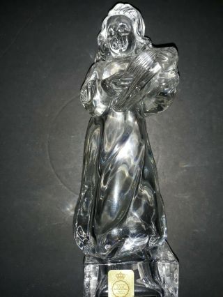 Vintage Anna Hutte Bleikristall Lead Crystal 8.  5” Angel