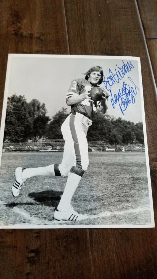 1971 Rams Signed Auto Team Issue Photo Card Lance Rentzel Cowboys Oklahoma