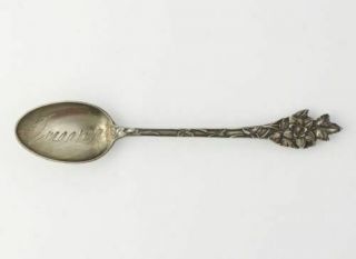Denver Colorado Souvenir Spoon - Sterling Silver Floral Vintage Collector 