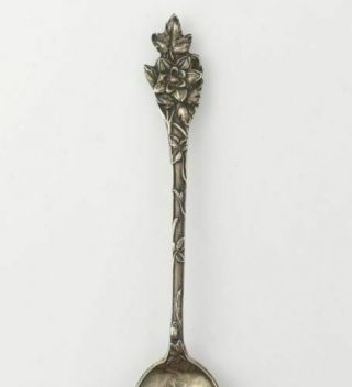 Denver Colorado Souvenir Spoon - Sterling Silver Floral Vintage Collector ' s 3