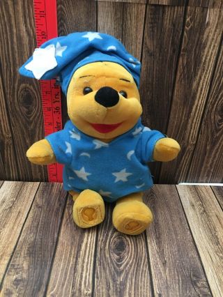 Vintage 1994 Mattel Disney Winnie The Pooh Plush Toy Blue Pajama Stuffed Animal