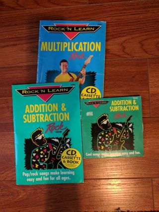 Rock ‘n Learn Add/subtract/multiply Rock Vintage 1993 2 Books 1 Cd Rl906 905