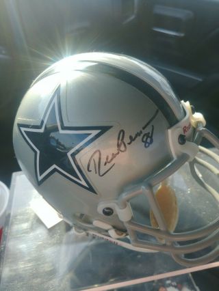Dallas Cowboys Drew Pearson Signed Autographed Riddell Mini Helmet No