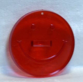 Hrm Vintage Red Plastic Cookie Cutter - Smiley Face 1960 