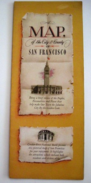 Vintage " San Francisco " Travel Brochure By " Crocker National Bank "