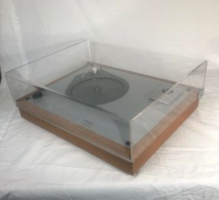 Thorens Td - 160 Jnb Turntable Dust Cover W Repaired Hinge W/ Vinyl Nirvana 