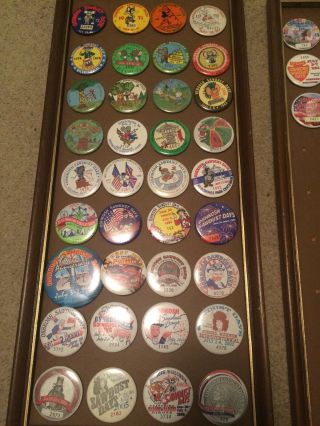 Complete Set Of Oshkosh Sawdust Days Daze Buttons (47) Dated From 1972 To 2018