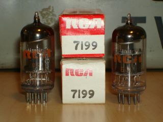 2 Rca 7199 Nos/nib Matched Black Plate Vacuum Tubes For St70 Usa