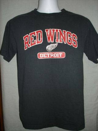 Nhl Detriot Red Wings T - Shirt Black Men 