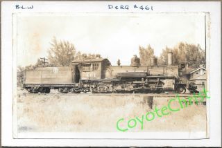 Vintage Real Photo Denver Rio Grande D&rgw 461 Narrow Gauge Baldwin Locomotive