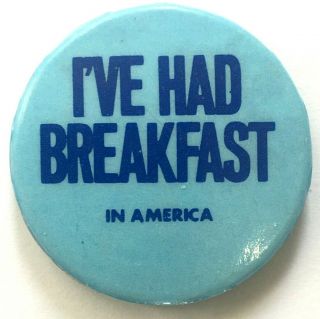 Supertramp - Breakfast In America - Old Og Vintage 70/80`s Button Pin Badge