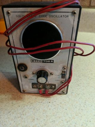 Vtg Eico 706a Code Oscillator Ham Radio Telegraph Keyer Morse Iambic Key Paddle