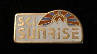 Ski Sunrise Park Skiing Pin Badge Arizona Resort Souvenir Travel Lapel Snowboard