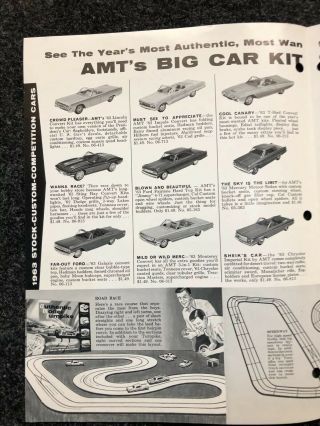 VTG AMT MODEL CAR “HOT NEWS” VOL 1,  1963 - GEORGE BARRIS 21 KITS 3