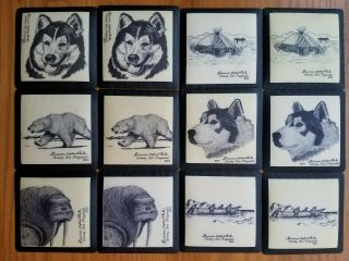 Vintage Florence Malewotkuk Bering Sea Originals Eskimo 12 Art Coasters 2