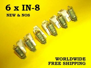 6 X In - 8 Nixie Tube Matched For Clock || || Nos || Diy || Rare