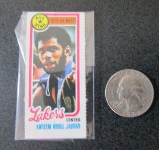 Vintage 1979 - 1980 Topps Nba All Star Checklist 8 Kareem Abdul Jabbar Lakers Nmc