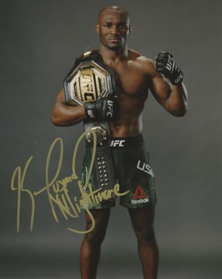 Ufc Ultimate Fighting Kamara Usman Autographed Signed 8x10 Photo 7