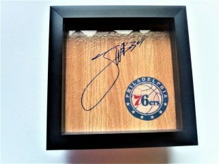 Tobias Harris Philadelphia 76ers Basketball Signed,  Framed Floor