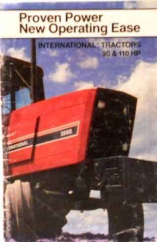 International Tractors 90 & 110 Hp Vintage Sales Brochure