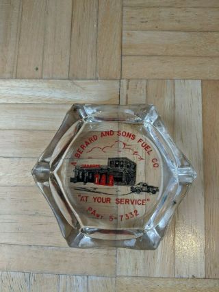 A.  Berard And Sons Fuel Co.  Pawtucket,  Rhode Island Ashtray -