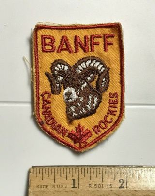 Banff Canadian Rockies Alberta Bighorn Sheep Canada Souvenir Embroidered Patch