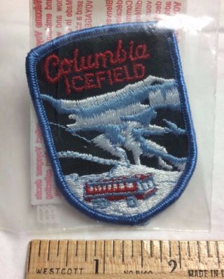 Nip Vintage Columbia Icefield Canadian Rockies Canada Souvenir Patch By Voyager